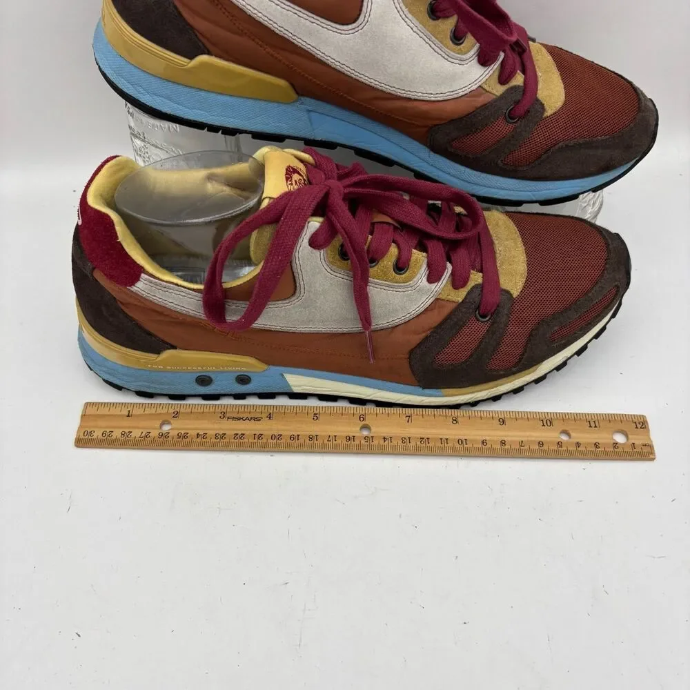 Diesel Absolute Sneakers Mens US 12 Multicolor Leather Suede Mesh Lace Up Shoes
